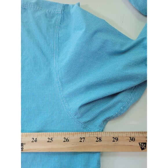 Roper Mens 2XL Blue Button-Up Long Sleeve Shirt Cotton Blend Western Wear - Picture 4 of 7